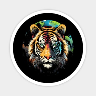 Siberian Tiger Earth Day Magnet